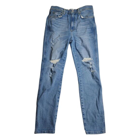 AGOLDE Roxanne Super High Rise Distressed Jeans a051-812 Size 29 - Picture 1 of 13